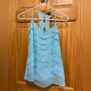 NWT Takara size M juniors tropical blue tank top